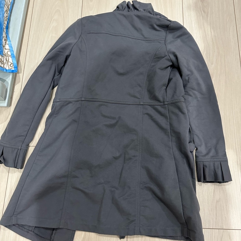 Grey KUT knee length trench coat